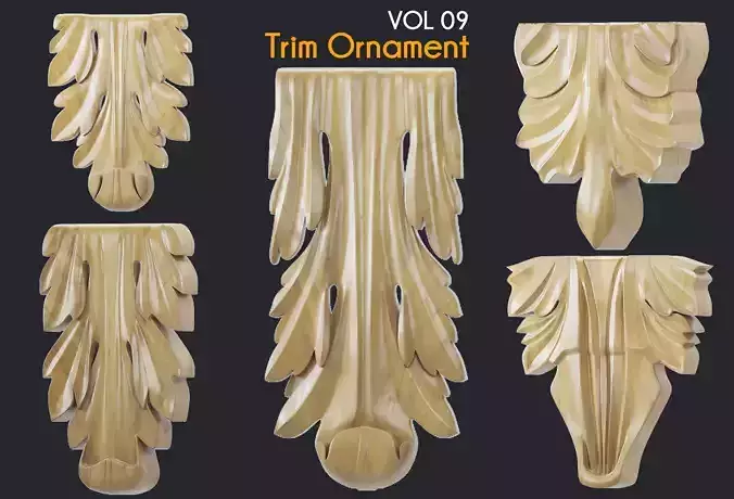 Trim Ornament VOL 9 Low-poly 3D model