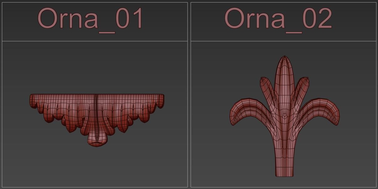 Trim Ornament VOL 10 Low-poly 3D model_10
