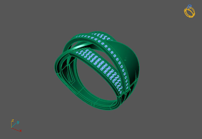 Women Ring With Stone 3DM Mix Print Model 3D print model_2