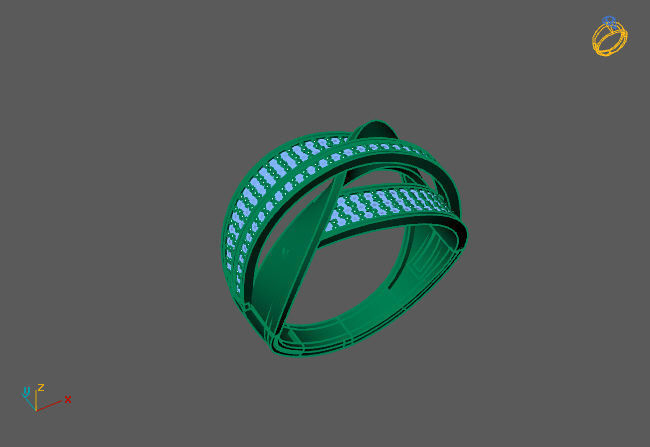Women Ring With Stone 3DM Mix Print Model 3D print model_1