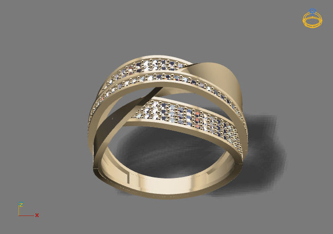 Women Ring With Stone 3DM Mix Print Model 3D print model_3