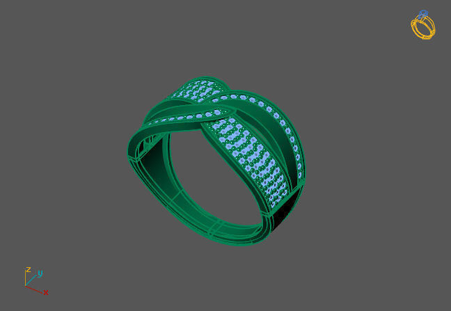 Women Ring With Stone 3DM Mix Print Model 3D print model_2