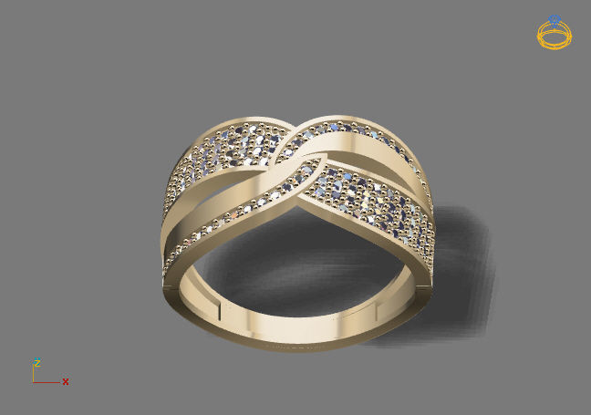 Women Ring With Stone 3DM Mix Print Model 3D print model_3