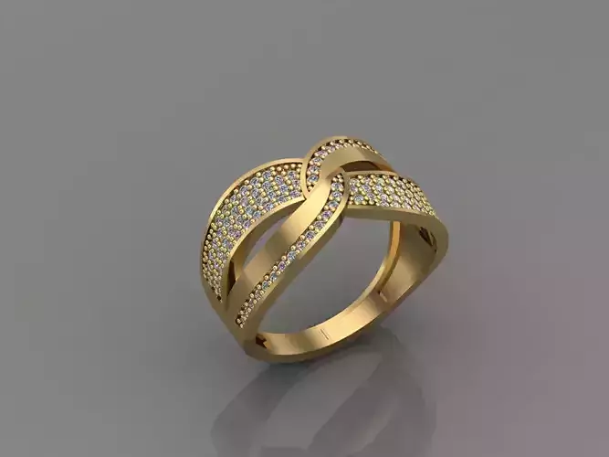 Women Ring With Stone 3DM Mix Print Model