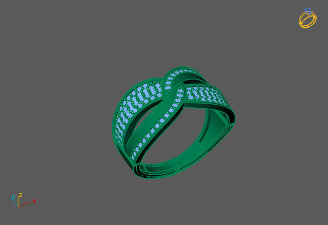 Women Ring With Stone 3DM Mix Print Model 3D print model_1