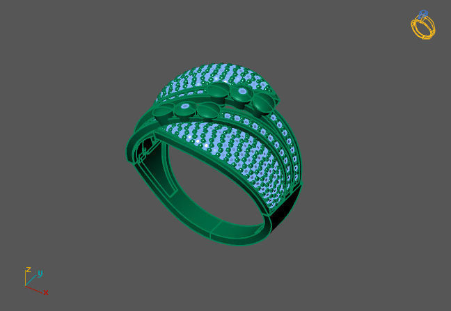 Women Ring With Stone 3DM Mix Print Model 3D print model_2