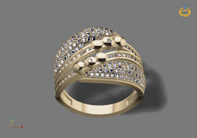 Women Ring With Stone 3DM Mix Print Model 3D print model_3