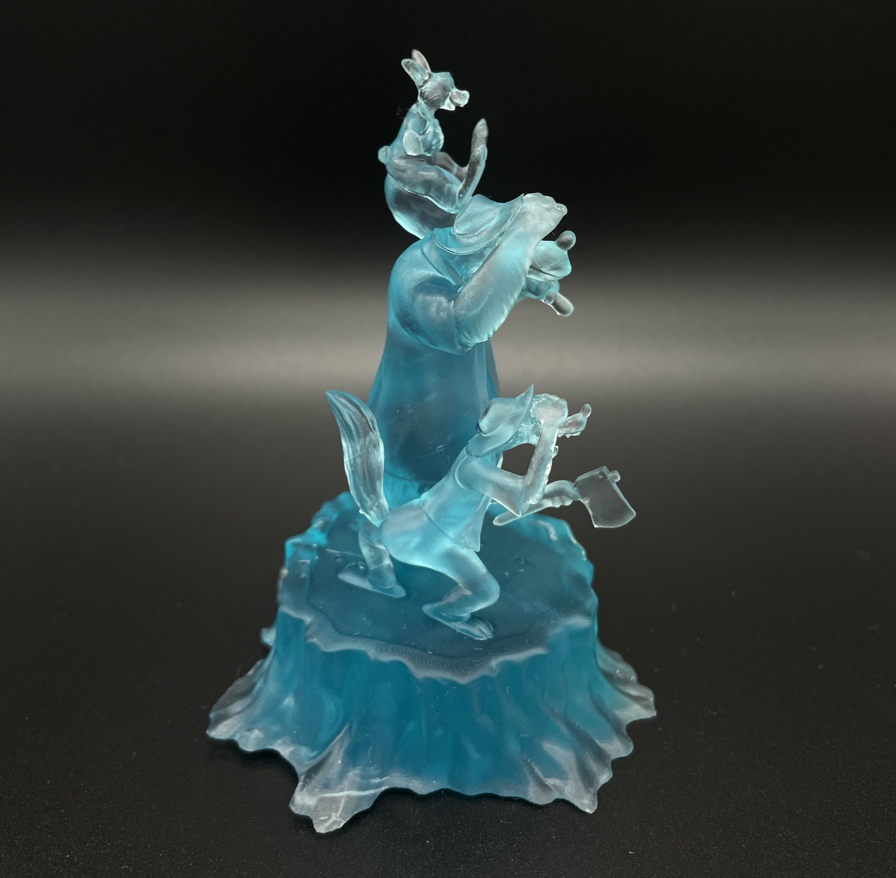 Splash Mountain Statue with Brer Fox Brer Bear and Brer Rabbit 3D model ...