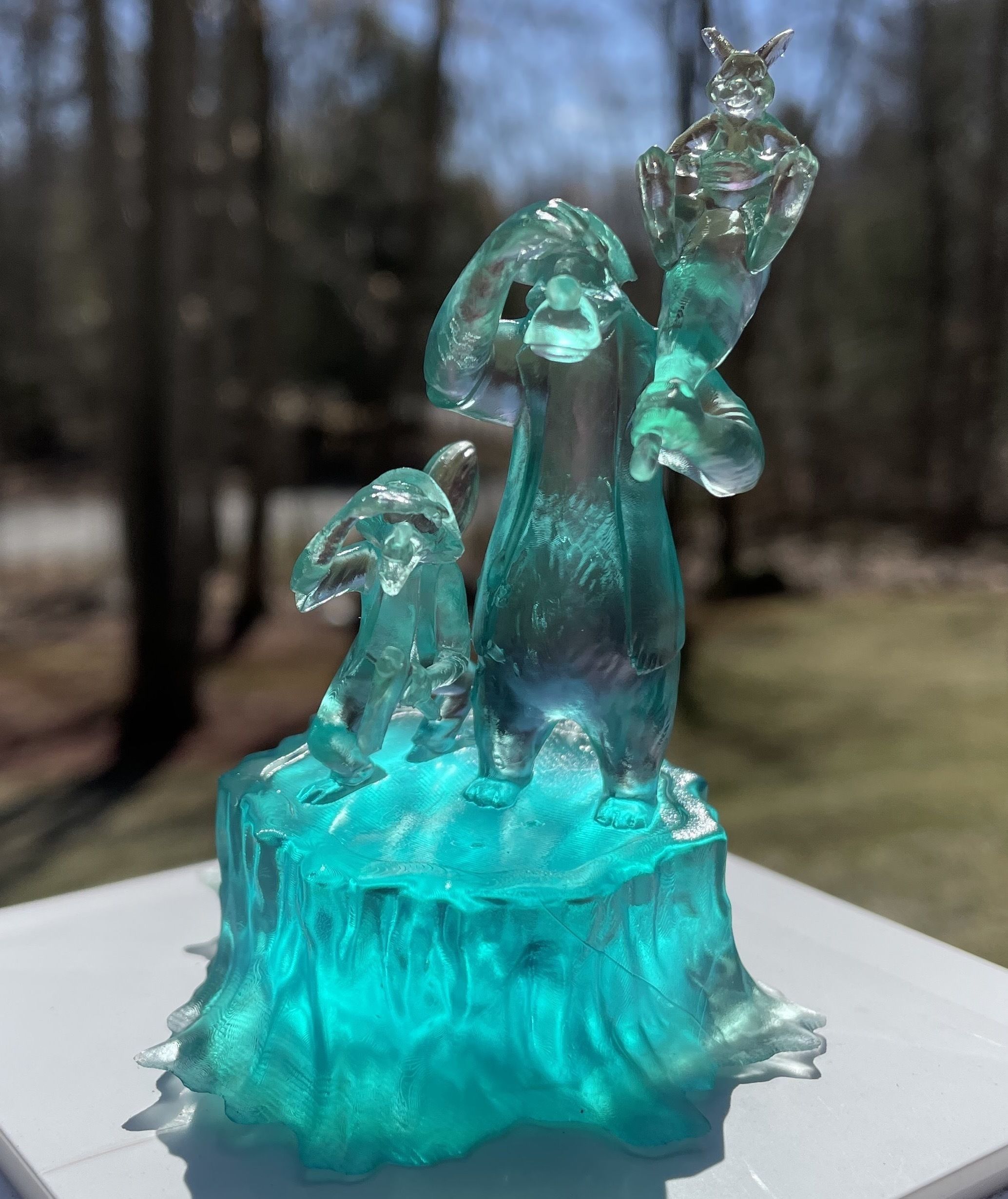 Splash Mountain Statue with Brer Fox Brer Bear and Brer Rabbit 3D model ...