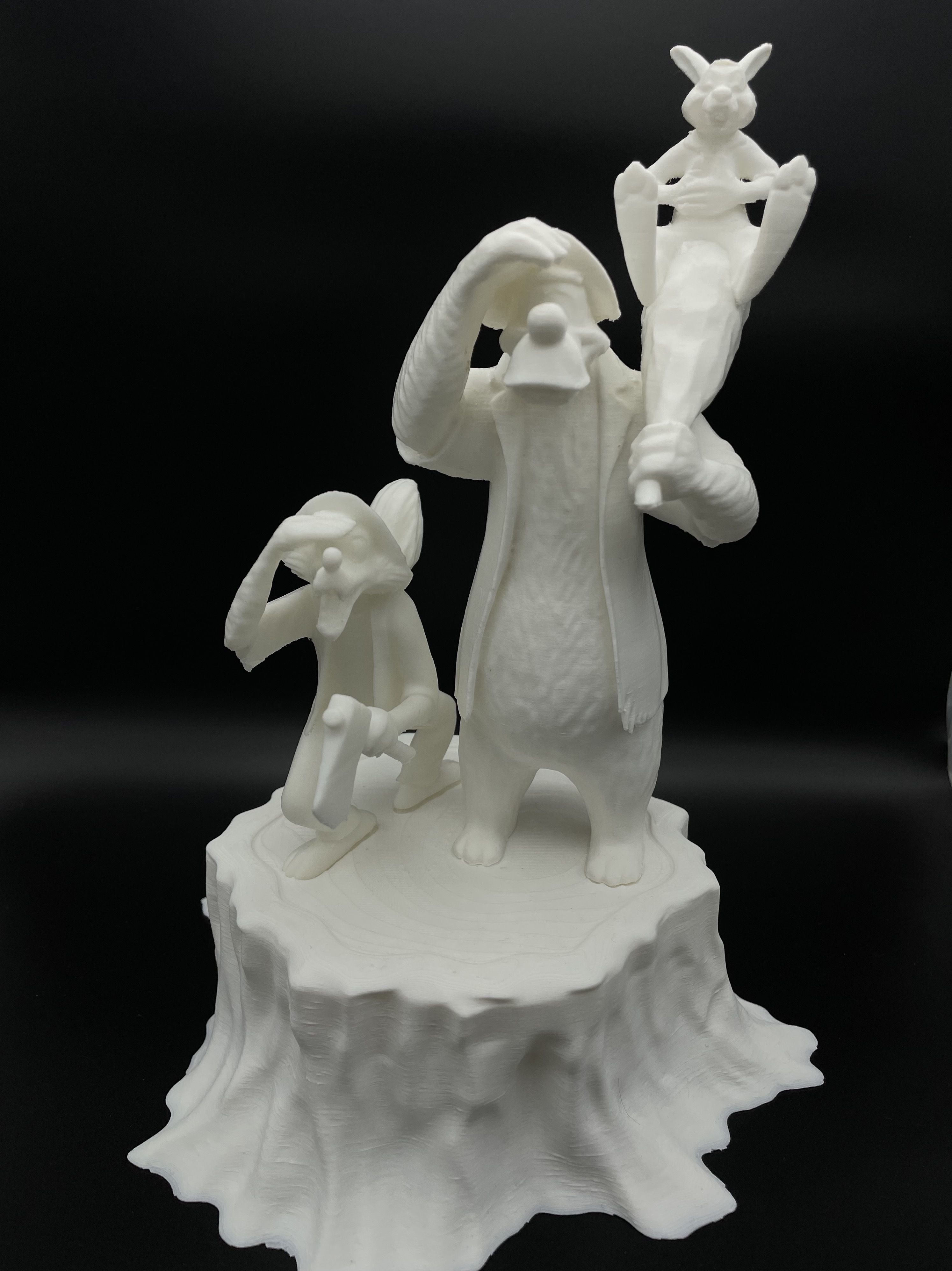 Splash Mountain Statue with Brer Fox Brer Bear and Brer Rabbit 3D model ...