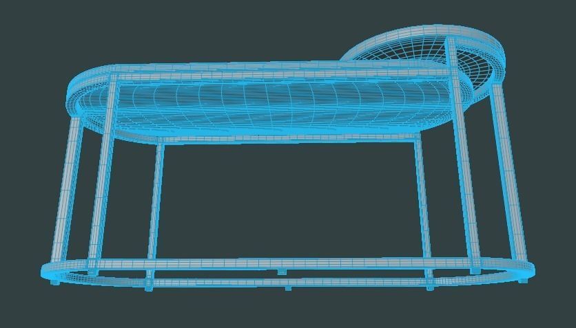 Beside Table 3D model_13