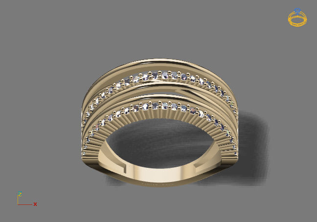 Women Ring With Stone 3DM Mix Print Model 3D print model_3