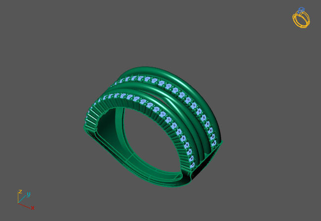 Women Ring With Stone 3DM Mix Print Model 3D print model_2