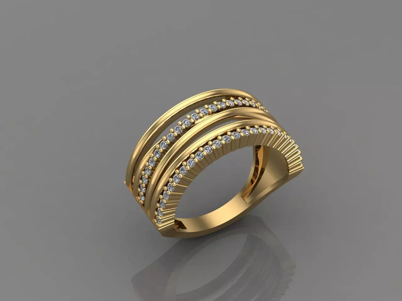 Women Ring With Stone 3DM Mix Print Model 3D print model_0