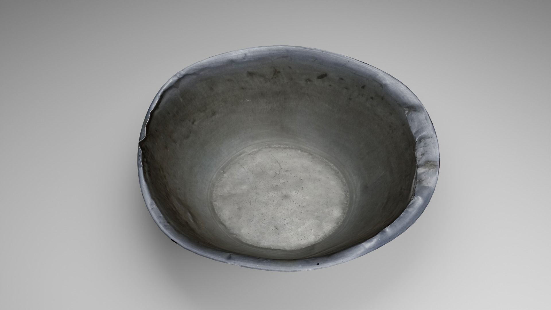 Damaged Washing Pot Free 3D model_3