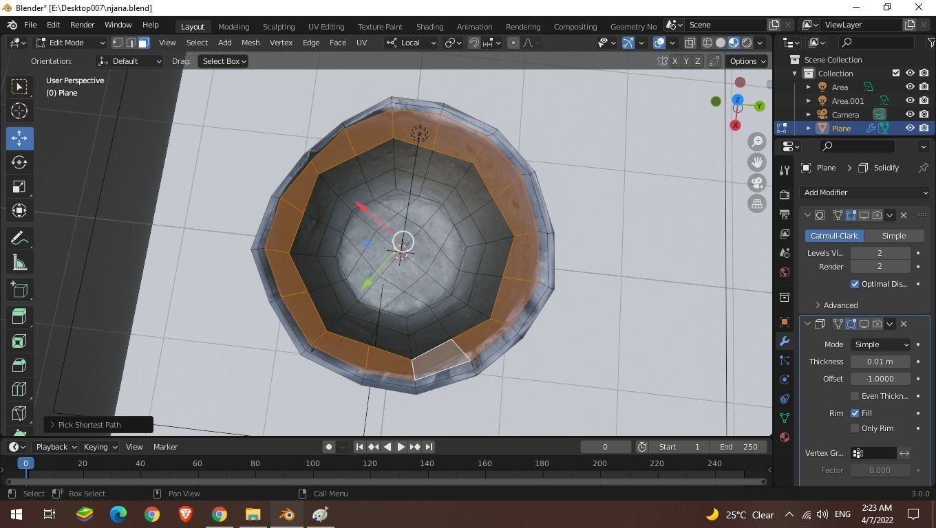 Damaged Washing Pot Free 3D model_1