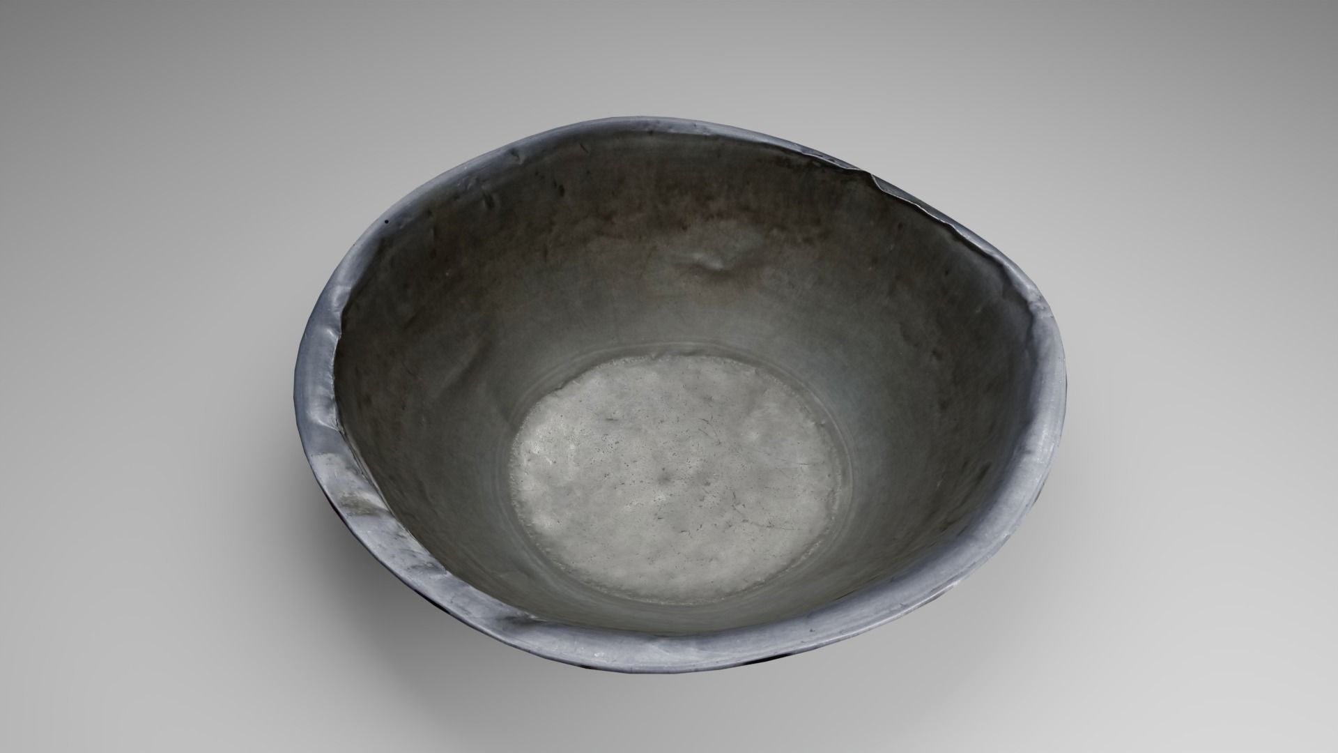 Damaged Washing Pot Free 3D model_2