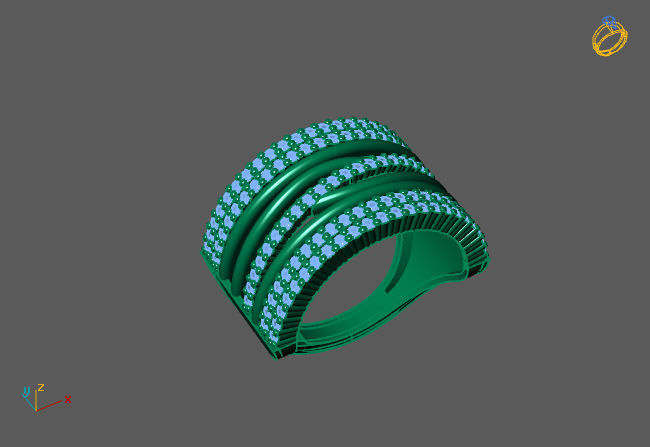 Women Ring With Stone 3DM Mix Print Model 3D print model_1