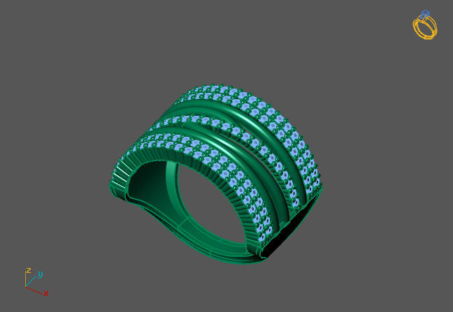 Women Ring With Stone 3DM Mix Print Model 3D print model_2