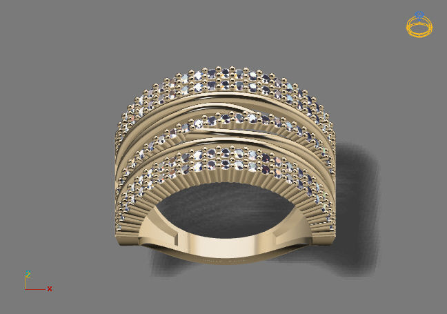 Women Ring With Stone 3DM Mix Print Model 3D print model_3