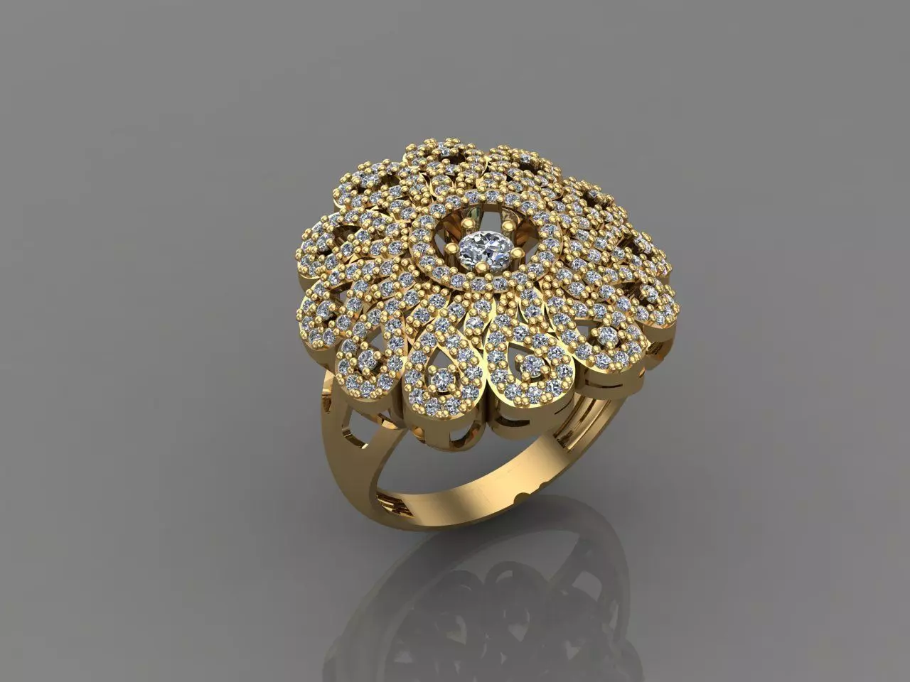 Women Ring With Stone 3DM Mix Print Model 3D print model