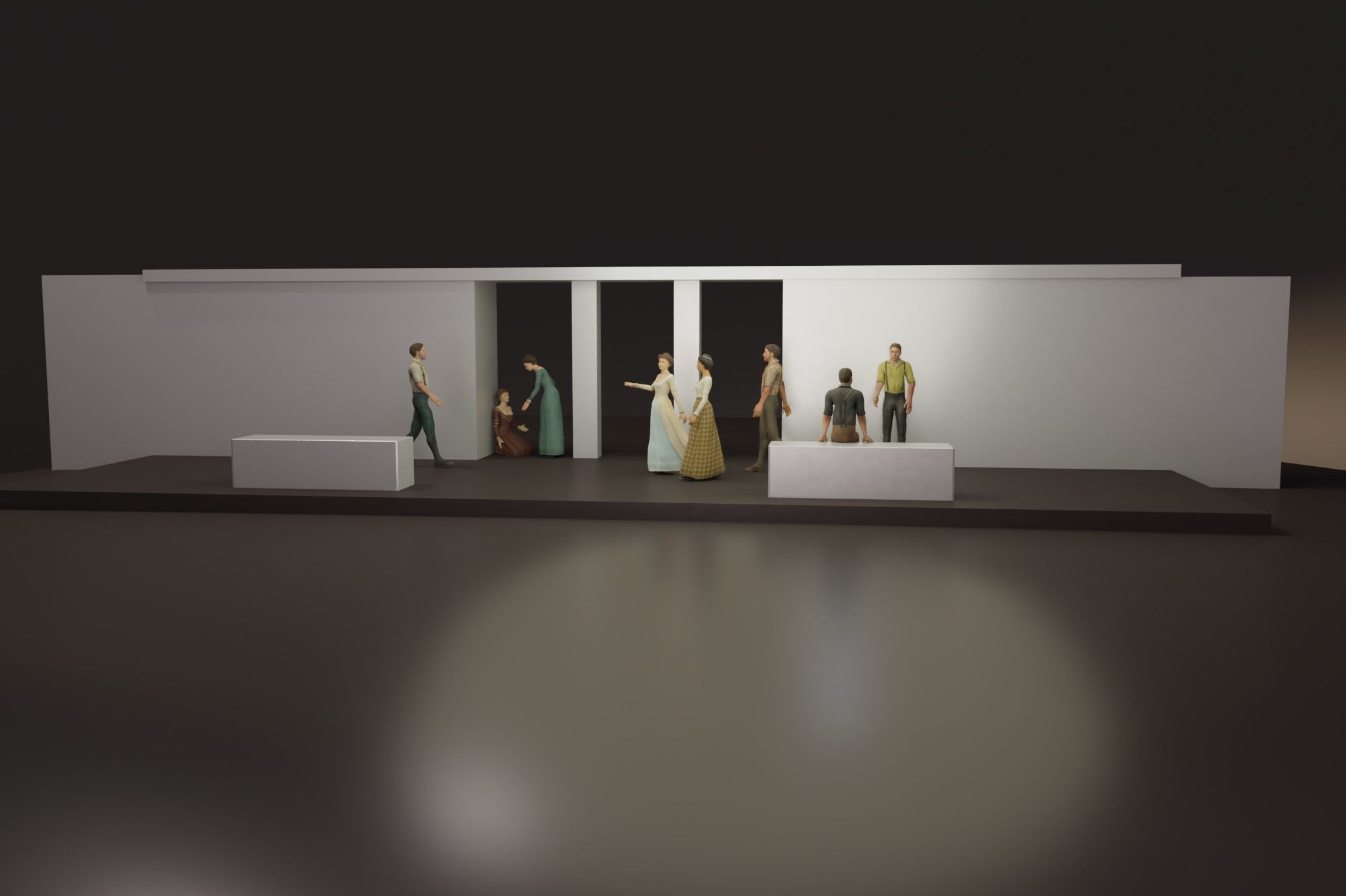 Low Poly Victorian Civilians 3D Model Collection_2