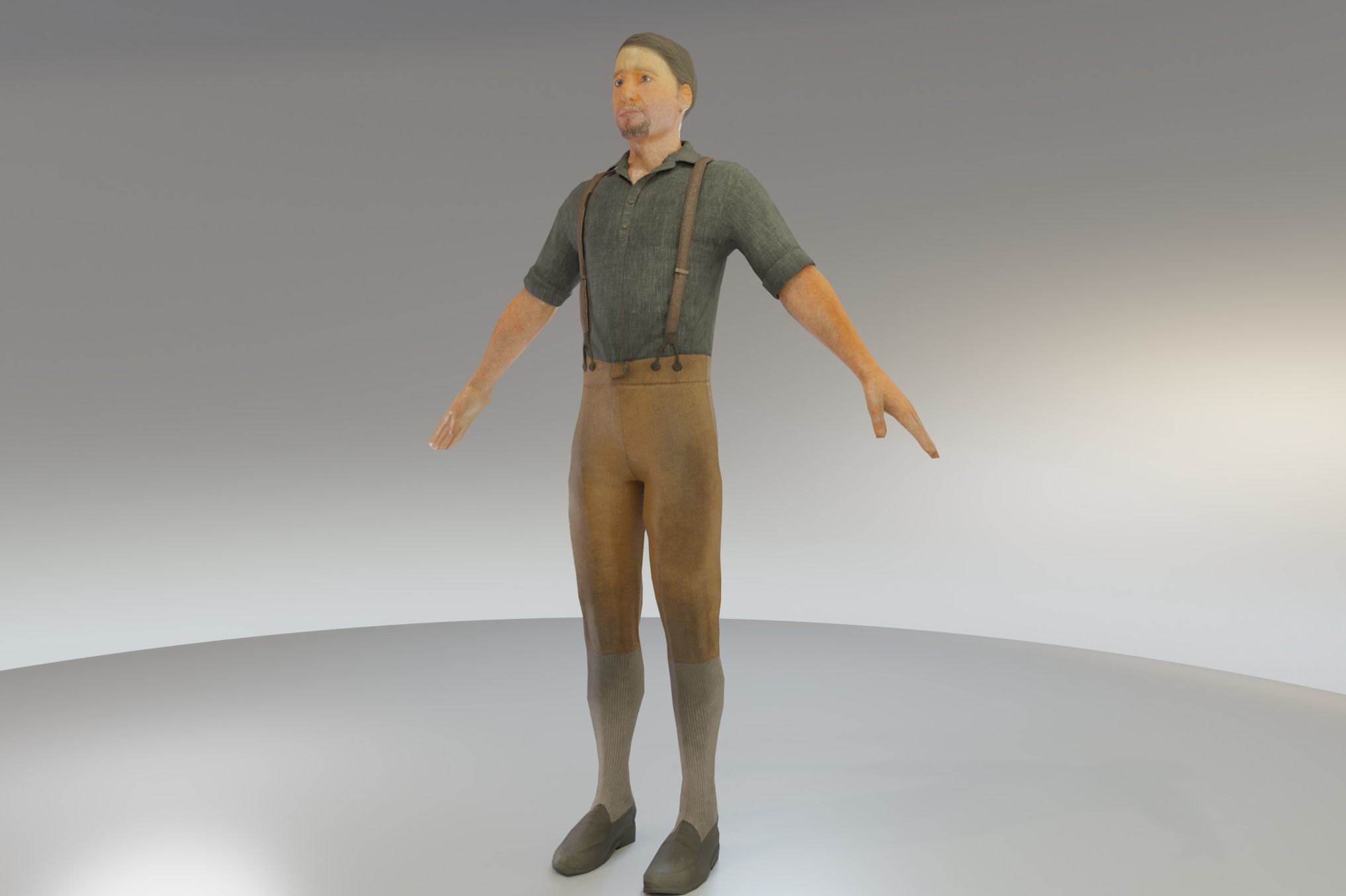 Low Poly Victorian Civilians 3D Model Collection_11