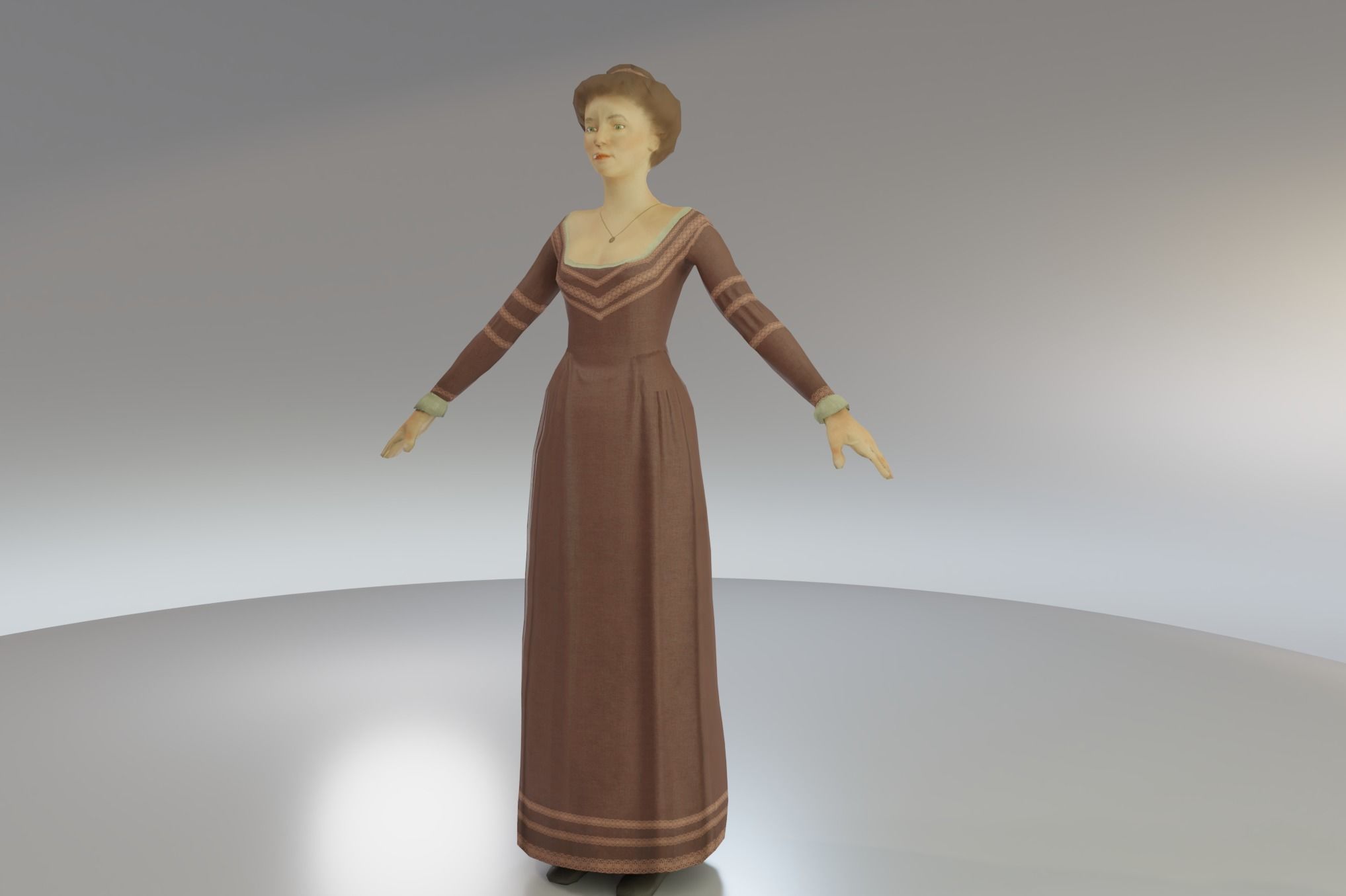 Low Poly Victorian Civilians 3D Model Collection_14