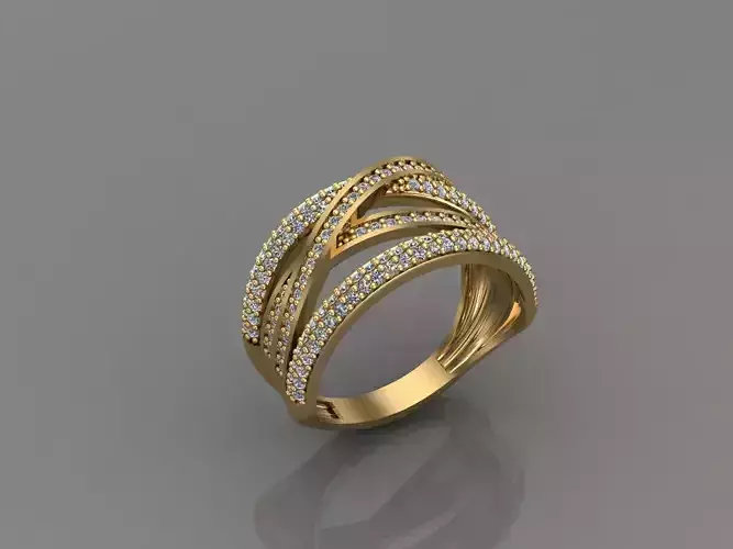 Women Ring With Stone 3DM Mix Print Model