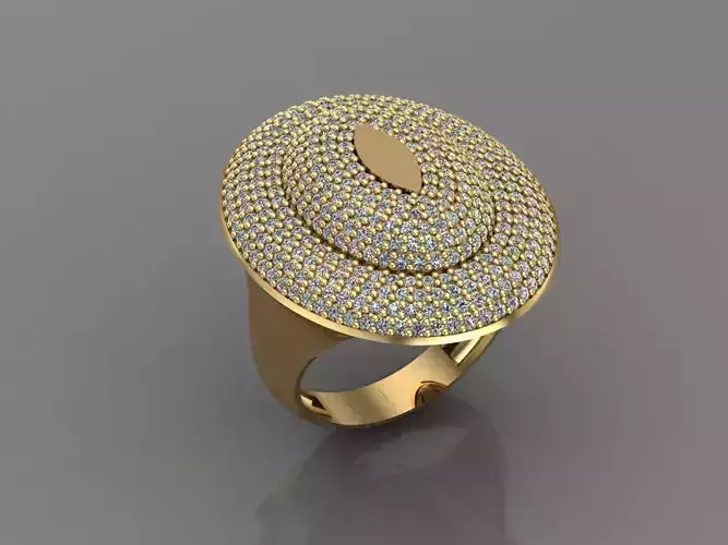 Women Ring With Stone 3DM Mix Print Model