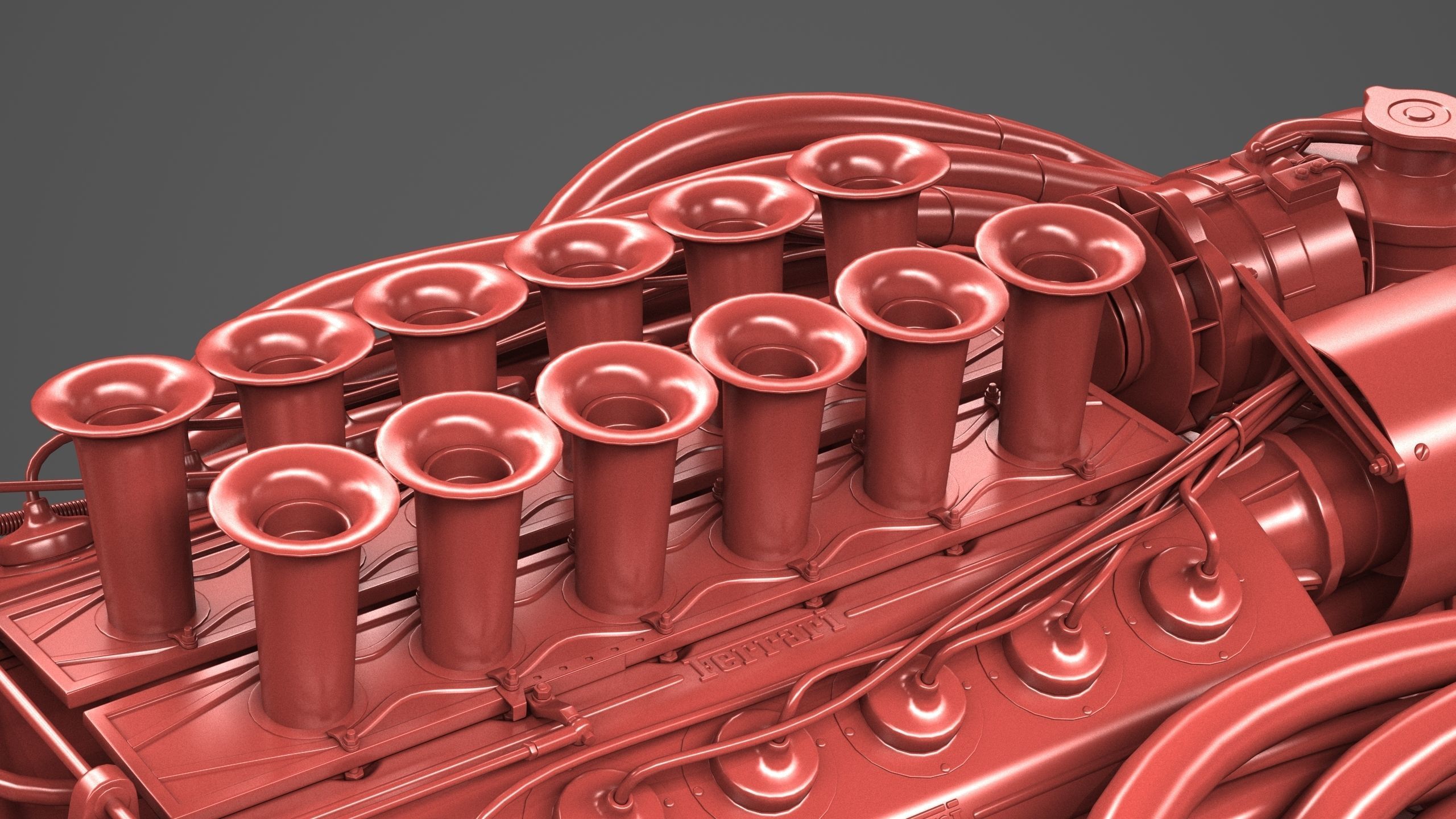 Ferrari 312 P Engine - 3 liter 3D print model_21