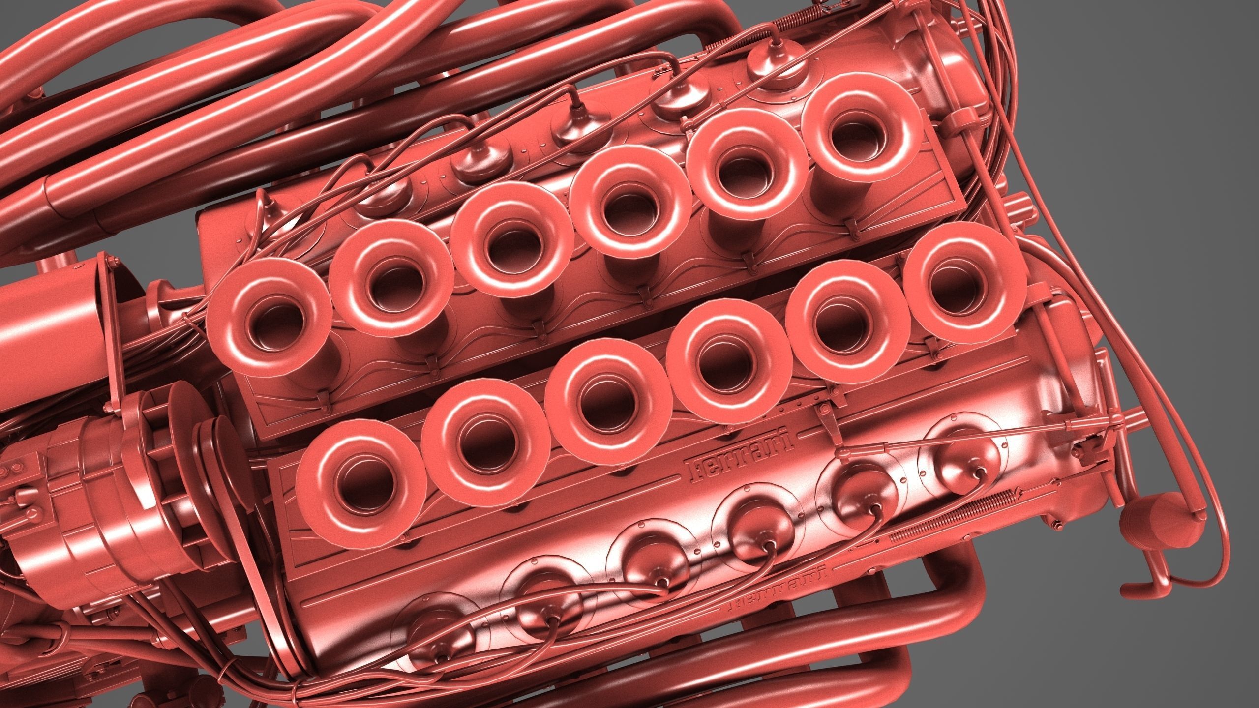 Ferrari 312 P Engine - 3 liter 3D print model_22