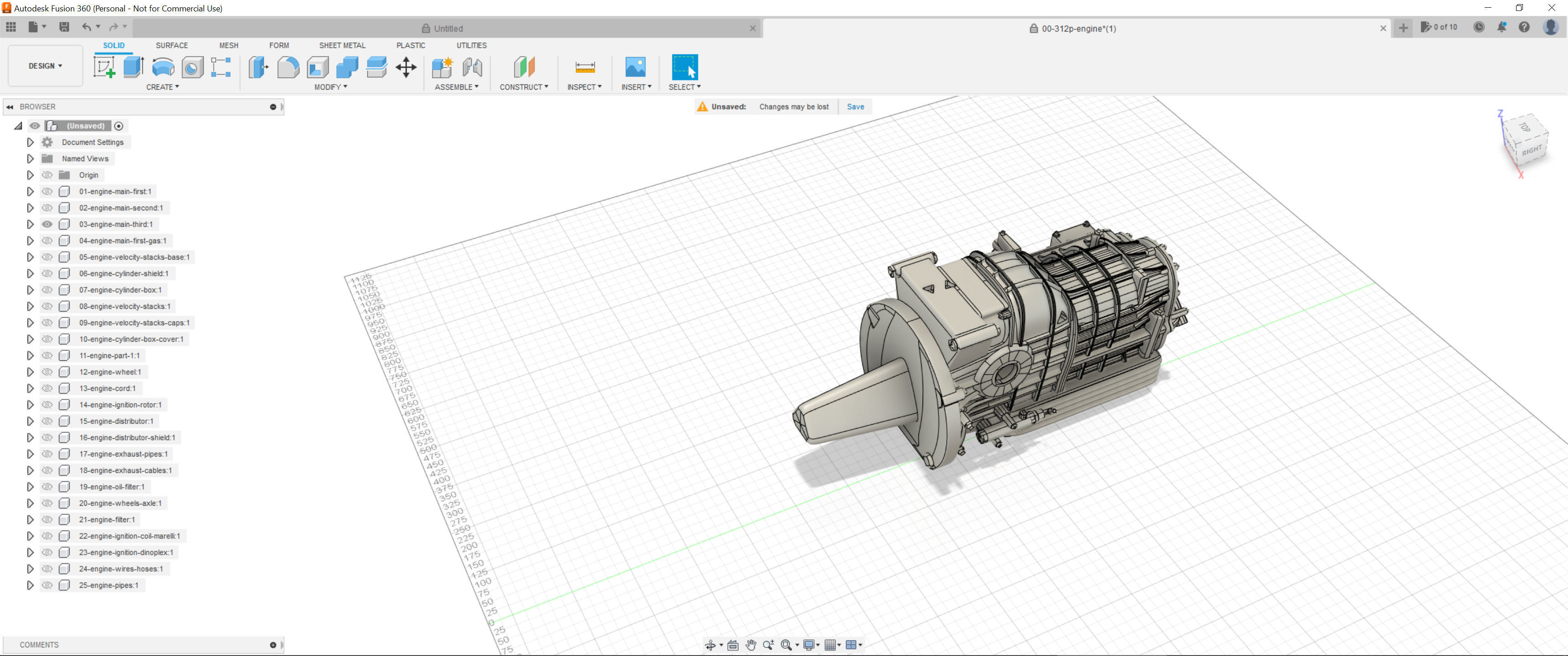 Ferrari 312 P Engine - 3 liter 3D print model_8