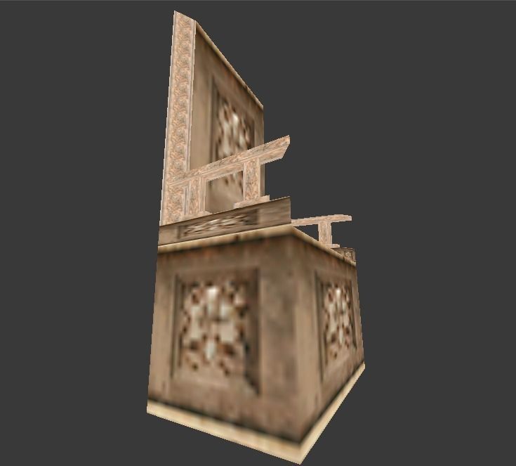 Gerudo Palace Platform Free low-poly 3D model_6
