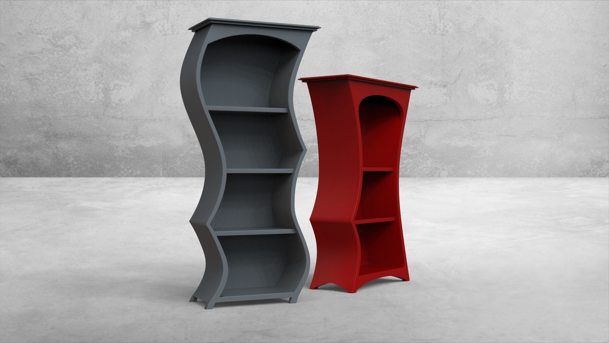Dancing Shelves 3D model_2