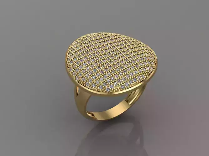 Women Ring With Stone 3DM Mix Print Model