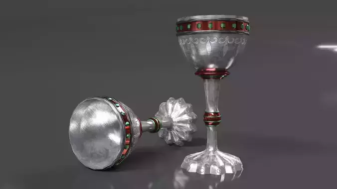 CHALICE-SILVER pair of silver goblets