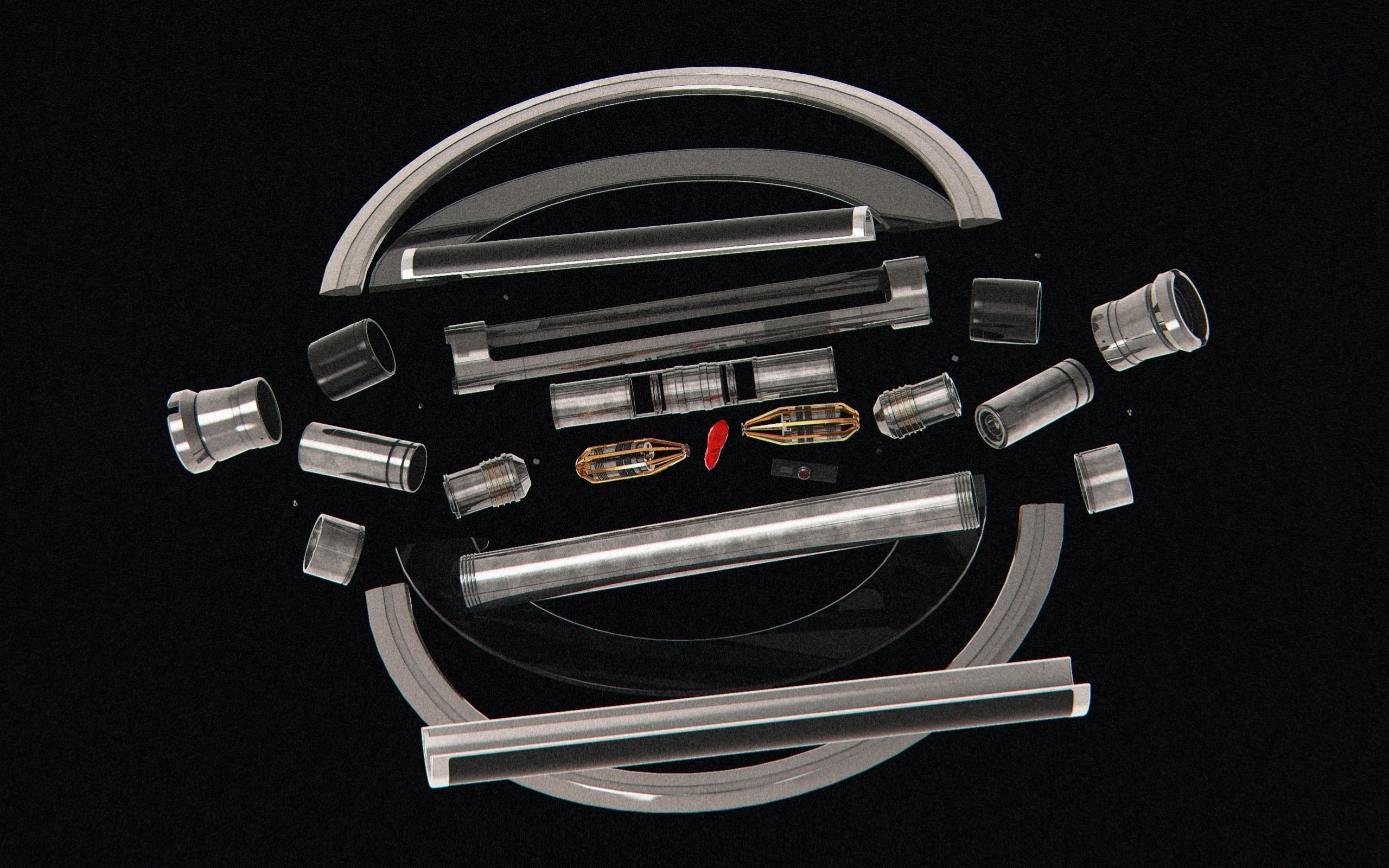 Inquisitor lightsaber - Star Wars 3D model_1