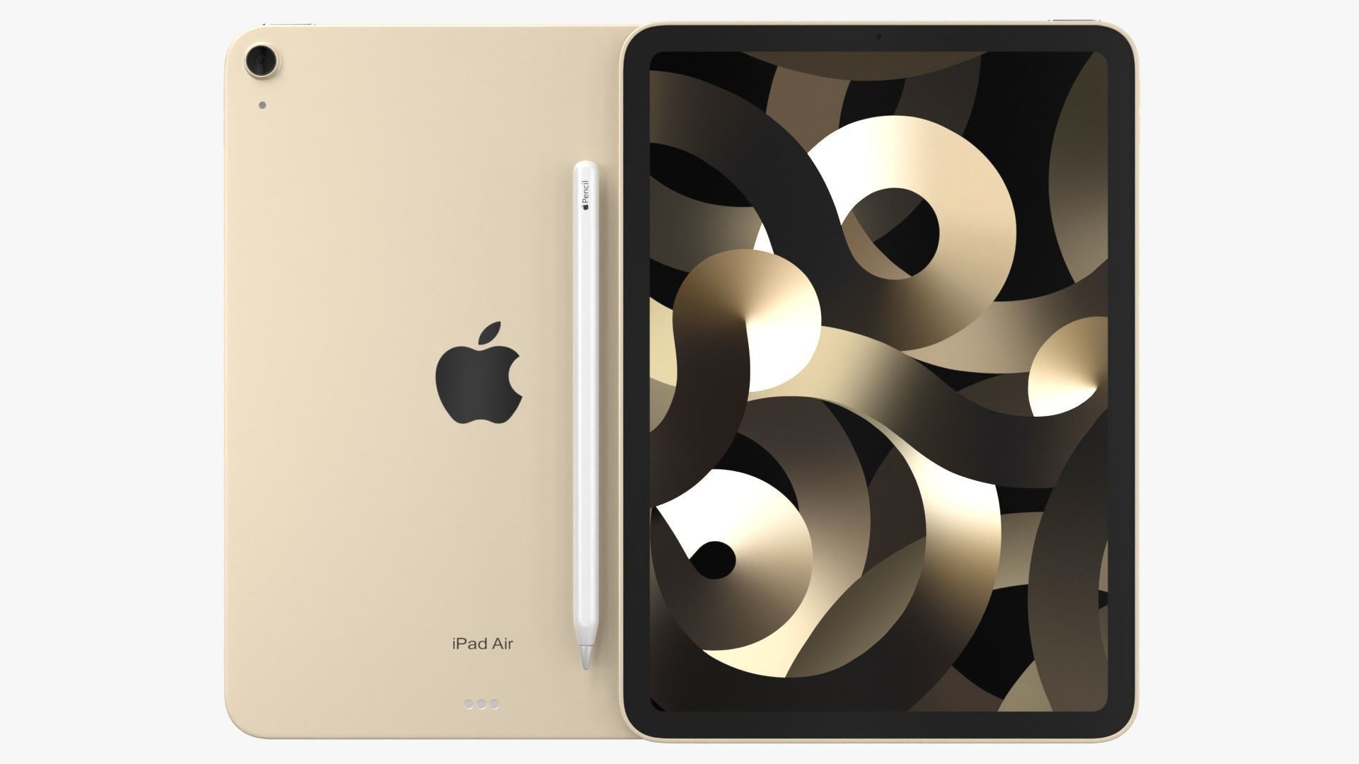 iPad Air Starlight 2022 3D model_2