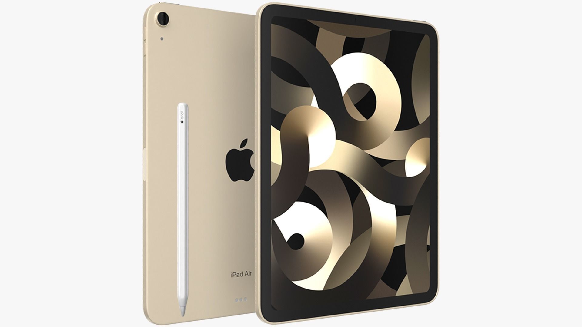 iPad Air Starlight 2022 3D model_1