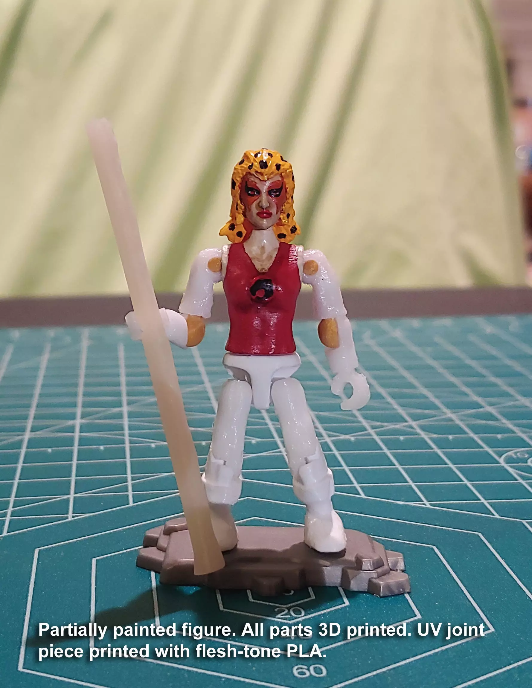 Mega Construx compatible Thundercats Cheetara figure - Custom 3D print model