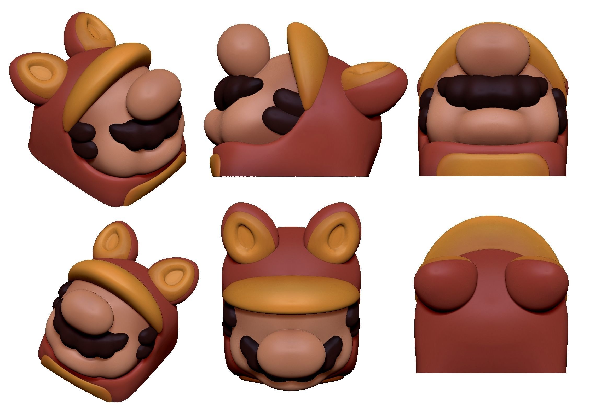 Bros Keycaps - keycaps collection - Mechanical Keyboard 3D print model_9