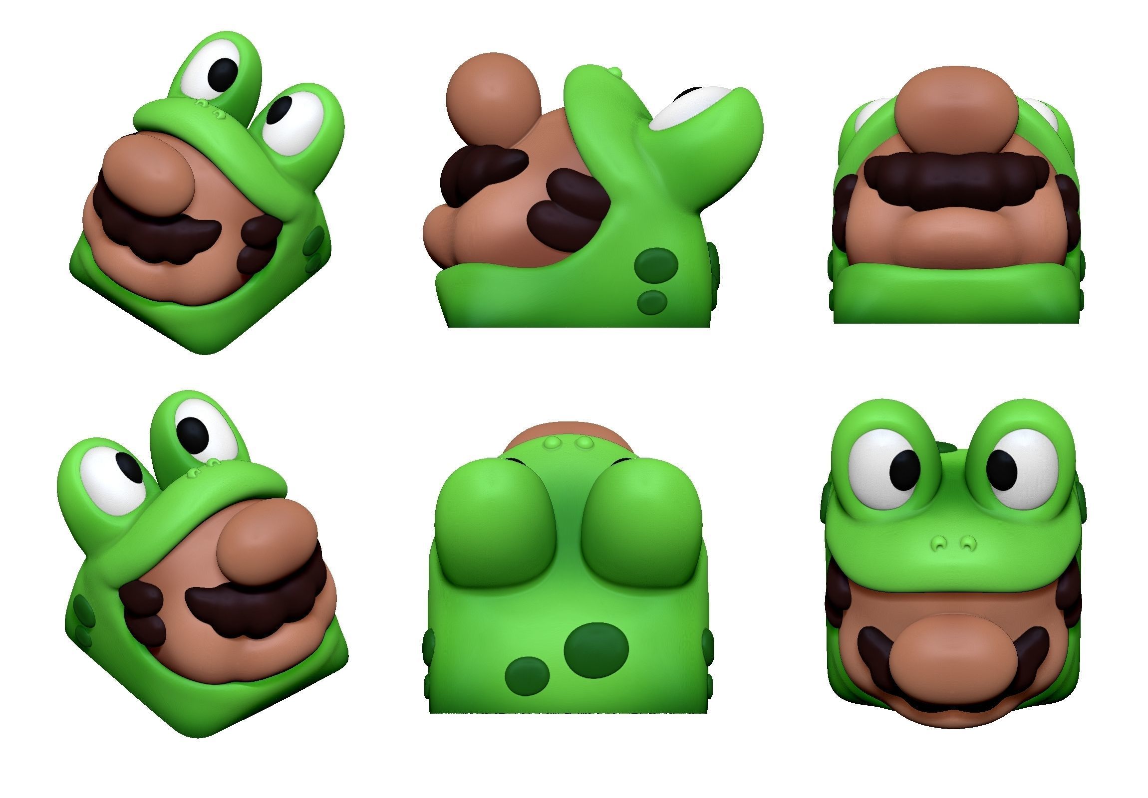 Bros Keycaps - keycaps collection - Mechanical Keyboard 3D print model_7