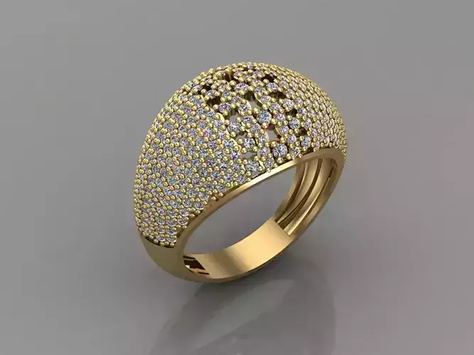 Women Ring With Stone 3DM Mix Print Model