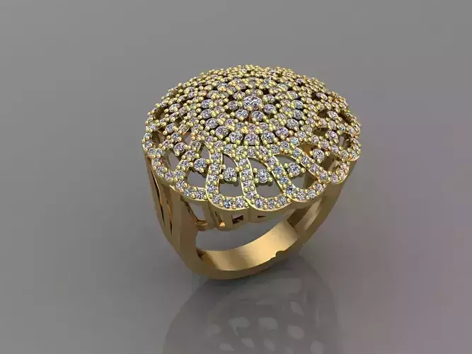 Women Ring With Stone 3DM Mix Print Model