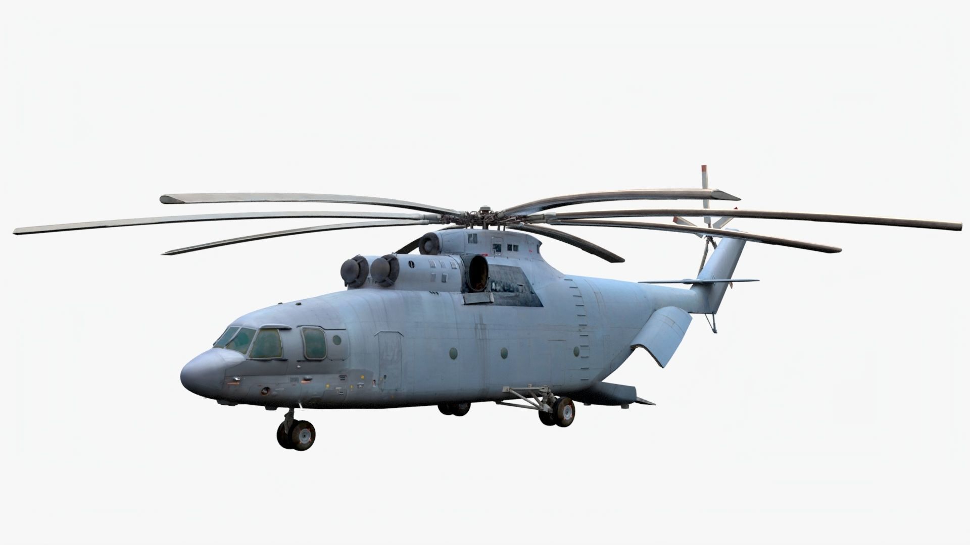 detailed helicopter mi26 Low-poly 3D model_2