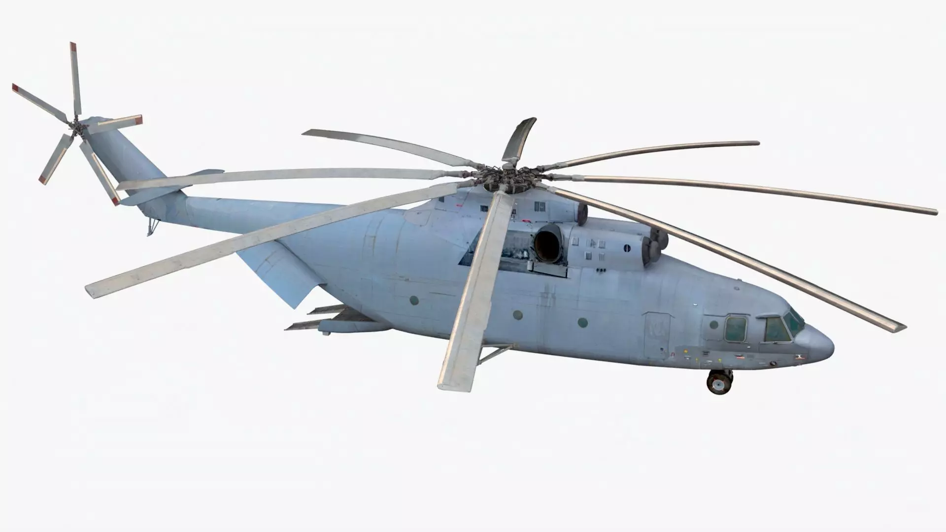 detailed helicopter mi26 Low-poly 3D model_0