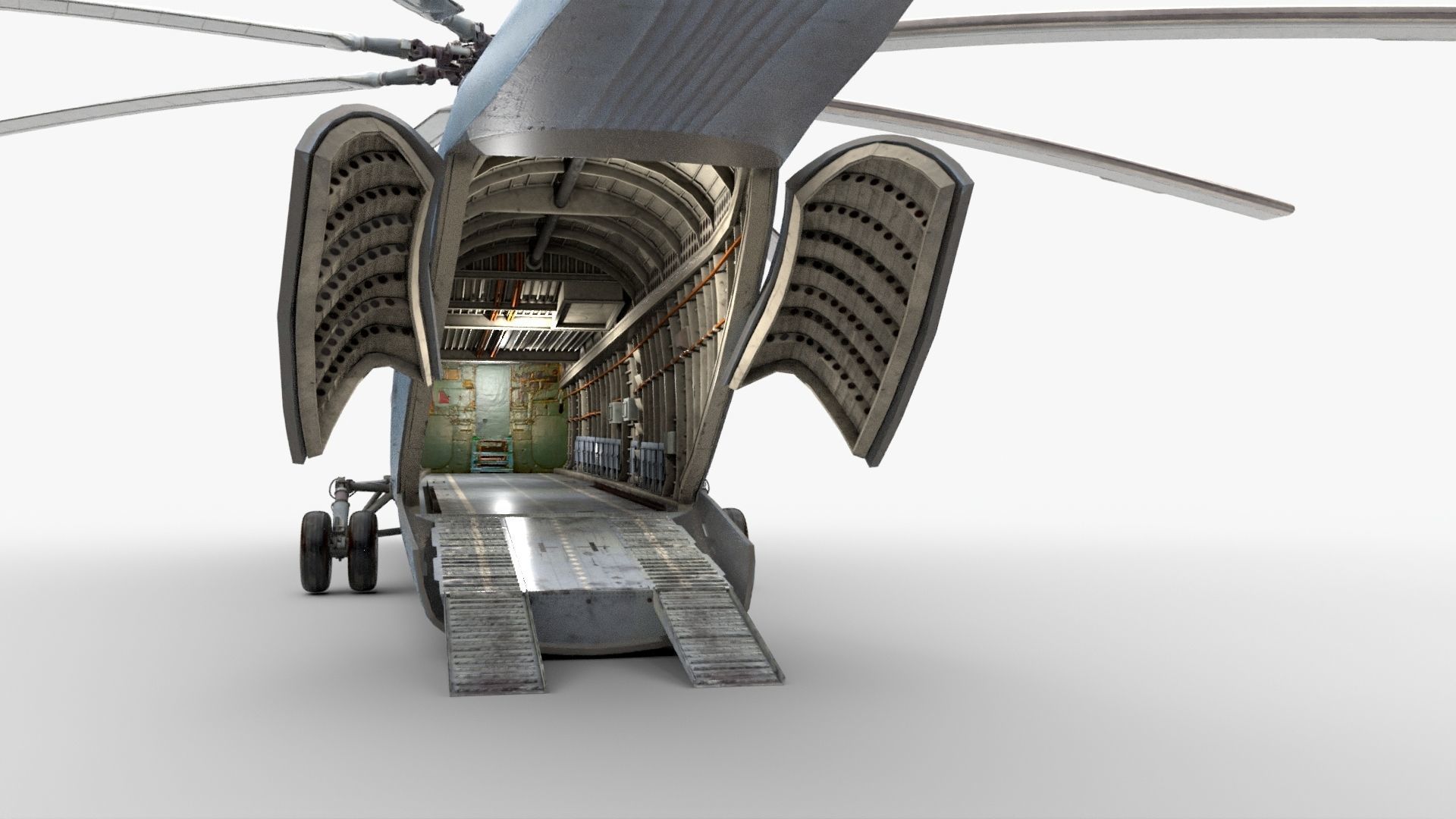 detailed helicopter mi26 Low-poly 3D model_5