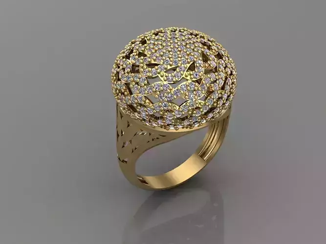 Women Ring With Stone 3DM Mix Print Model