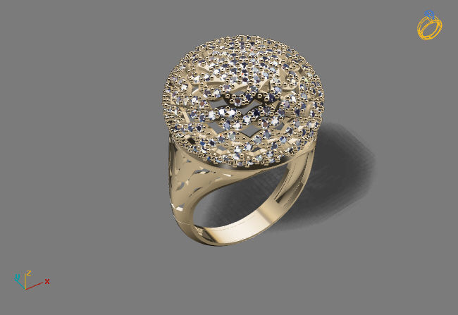 Women Ring With Stone 3DM Mix Print Model 3D print model_1
